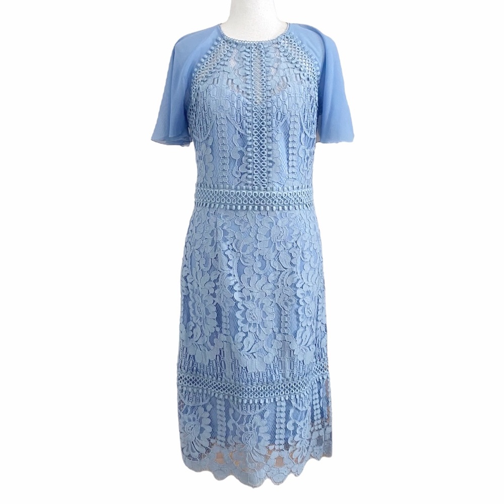 Lipsy Light Blue Lace Midi Dress